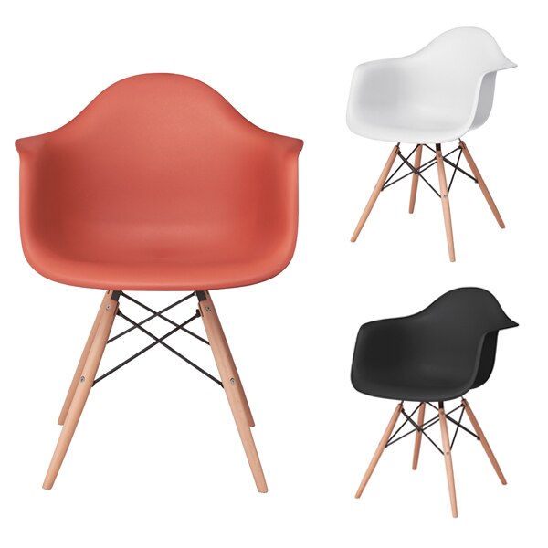 アームチェア イームズチェアー 椅子 座面高46cm オレンジ