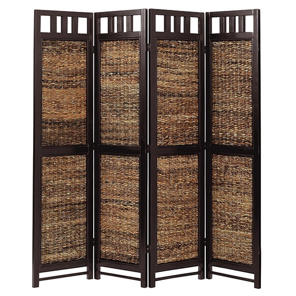 サンフラワーラタン アジアン家具 バナナリーフ 4連パーティション S404-4AT メーカー直送