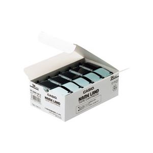 カシオ CASIO ネームランド NAME LAND スタンダードテープ 24mm×8m 白/黒文字 XR-24WE-5P-E 1パック(5個)