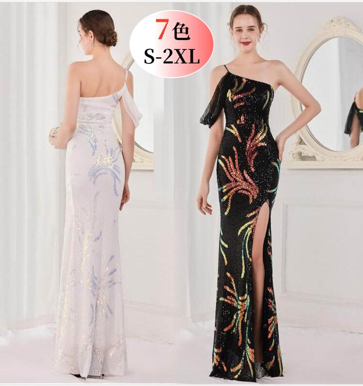 ノースリーブ ワンピース ドレス 披露宴 二次会 キャバドレス ロングドレス タイトワンピース スリット入り イブニングドレス お花嫁 パーティードレス ウェディングドレス キャバ嬢 スパンコール衣装 5,088円