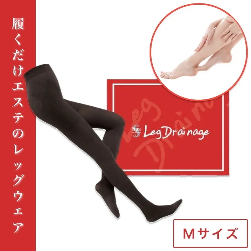 レッグドレナージュ タイツ M (SpaTreatment 正規品販売店 国内正規品 サロン専売品 美容専売 ブラック 美脚 綺麗 ドレナージュレディース 着圧ソックス 美脚 疲れむ