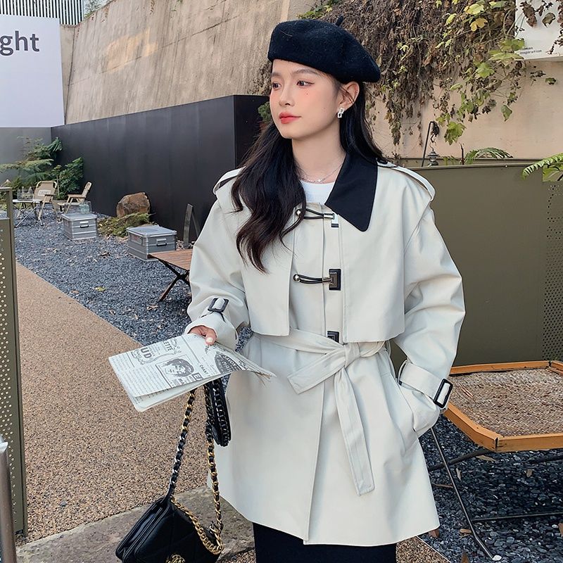 福袋2025大人気 灰色の白い服のコートの女性の春秋の新型の韓国版のデザイン感の学院のレジャーのコート 5,160円