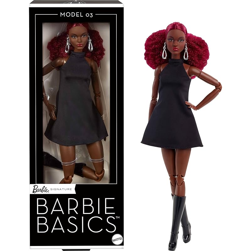バービー(Barbie) ベーシック チェリーピンク シグネチャー BLACK きせかえ人形・ハウス バービー人形 6歳から JBH75