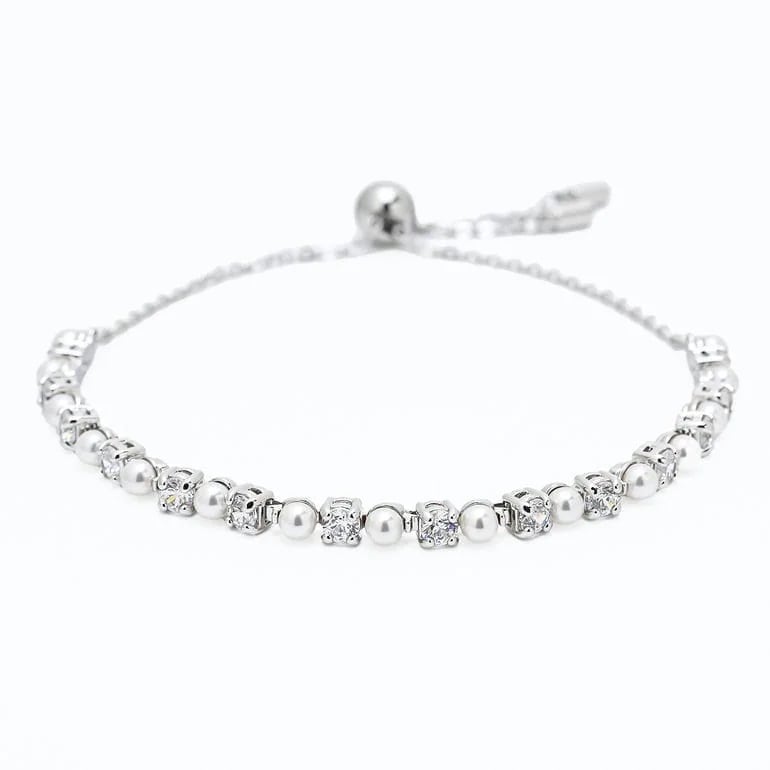 ブレスレット レディース マトリックス クリスタルパール クリア シルバー 5689633 ジュエリー アクセサリー 女性