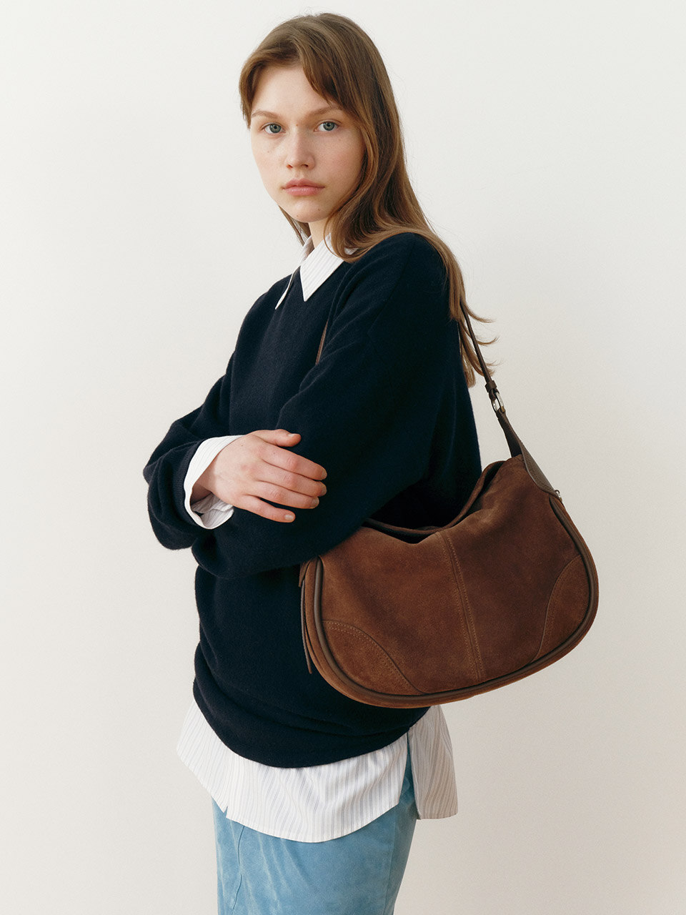 【JOY GRYSON】NATT SHOULDER BAG SUEDE : HIKORY