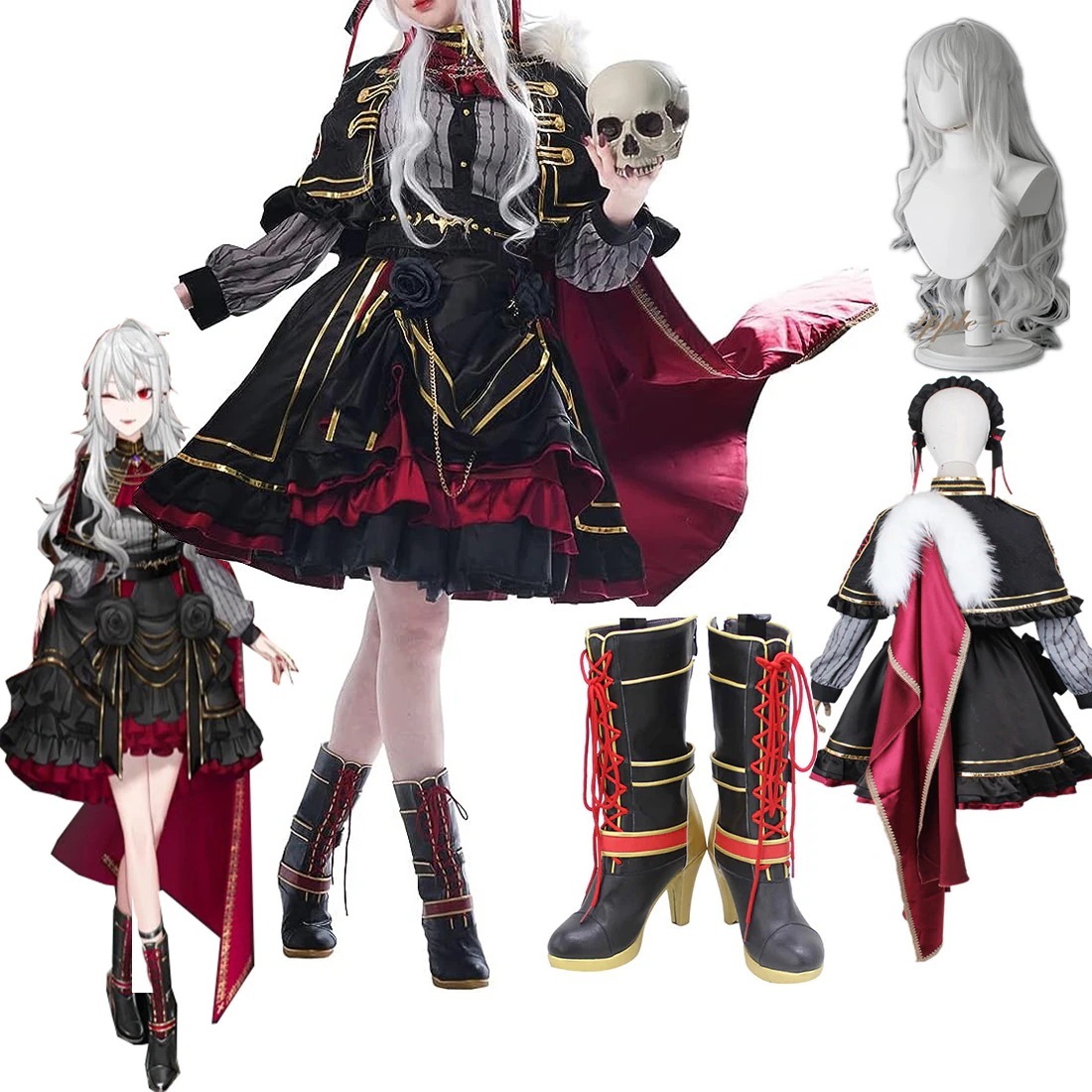 【予約商品】コスチューム 仮装 文化祭 学園祭 クリスマス ハロウィン コスプレ衣装 にじさんじ バーチャル SNSで大バズり 靴 ウィッグ 性転換 女体化 くずは 葛葉