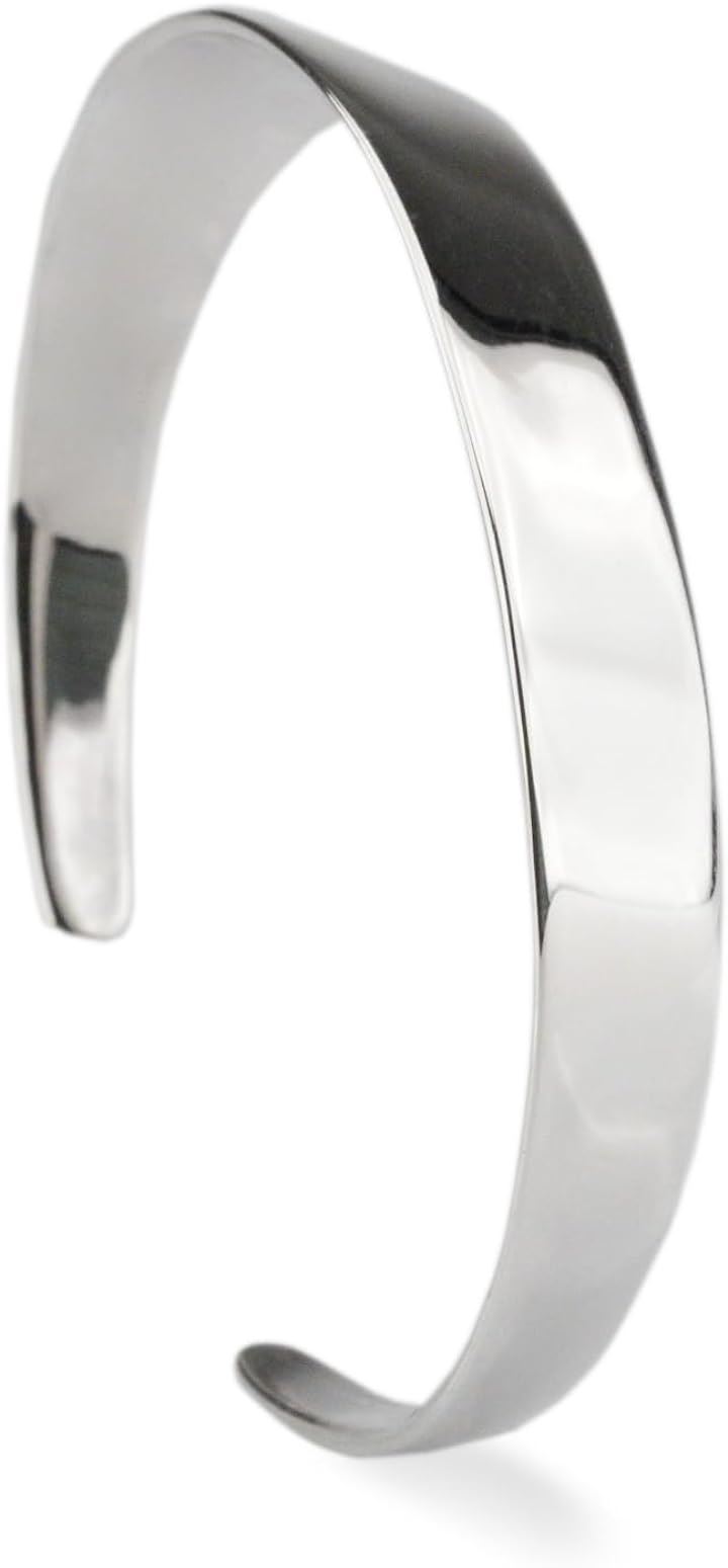 メンズ バングル シルバー ブレスレット 925 シンプル 銀 プレーン サイズ調節可 レディース( シルバー)