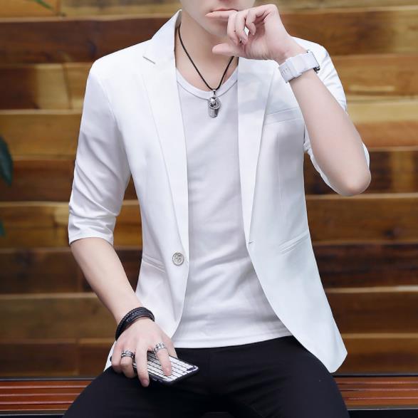 五分袖 テーラードジャケット コート サマージャケット ジャケット メンズ 通勤オフィス 入学式に七五三 OL 大きいサイズ トップス 事務服 結婚 ビジネス 細身 大きいサイズ春秋M-3