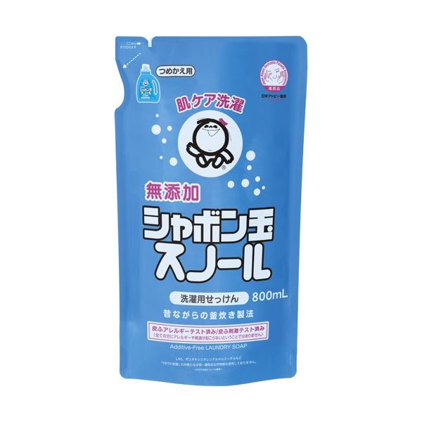 （まとめ）シャボン玉 スノール詰替用 800ml 1パック [x10セット]