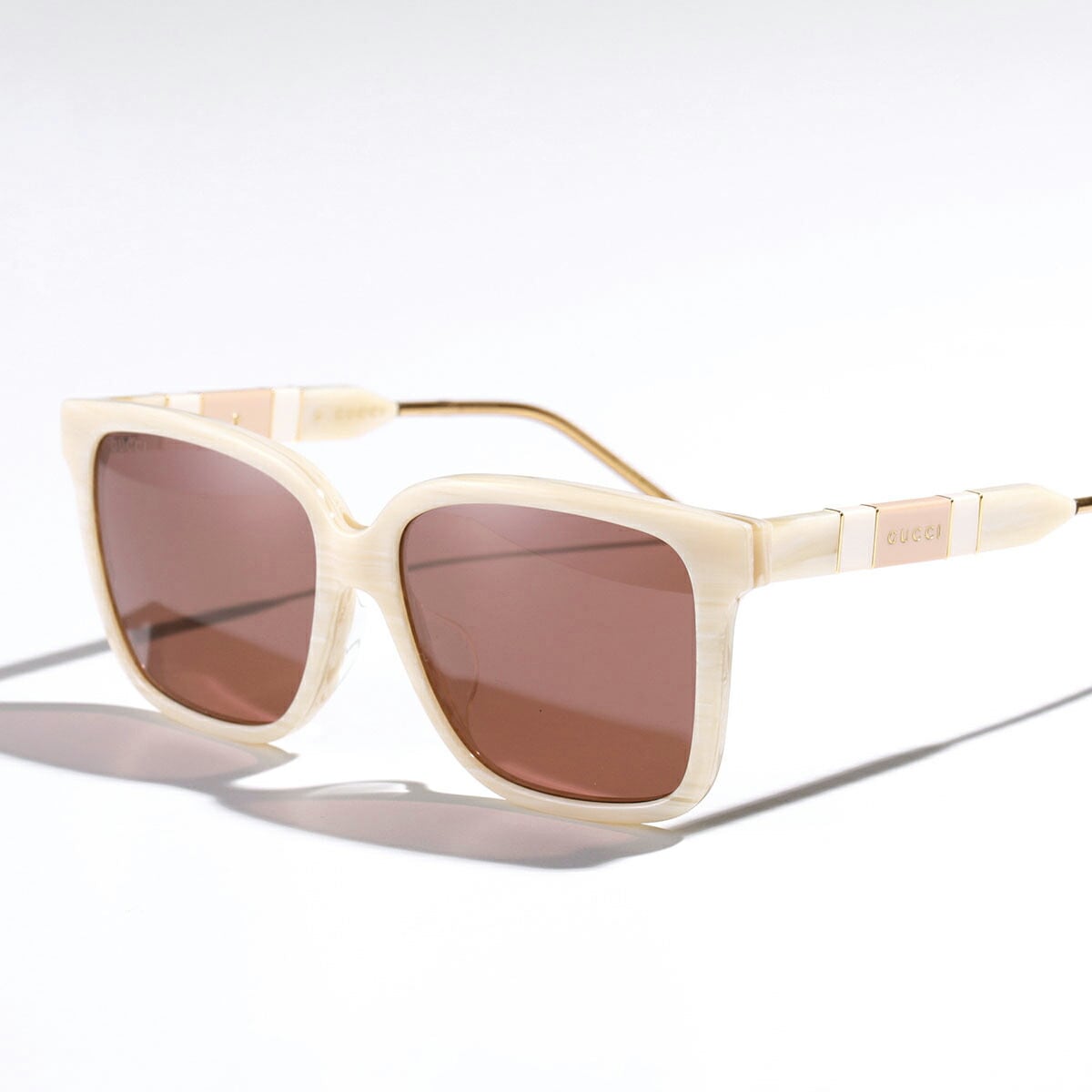 GUCCI グッチ サングラス GG0599SA レディース ウェリントン型 メガネ 眼鏡 ロゴ アイウェア 005/BEIGE-BEIGE-BROWN