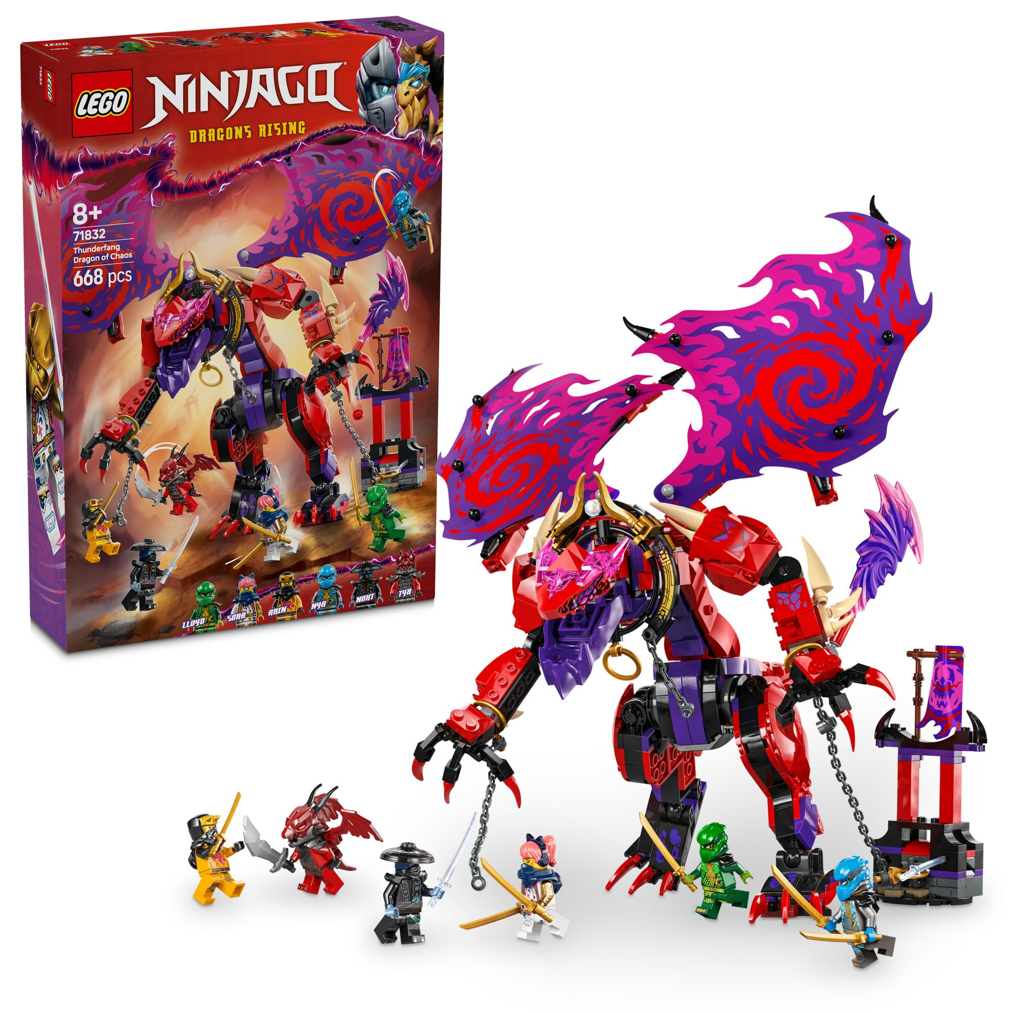 レゴ(LEGO) ニンジャゴー カオスドラゴン：サンダーファング おもちゃ 玩具 誕生日 プレゼント ブロック 男の子 女の子 子供 8歳 9歳 10歳 小学生 対戦 ロボット 71832