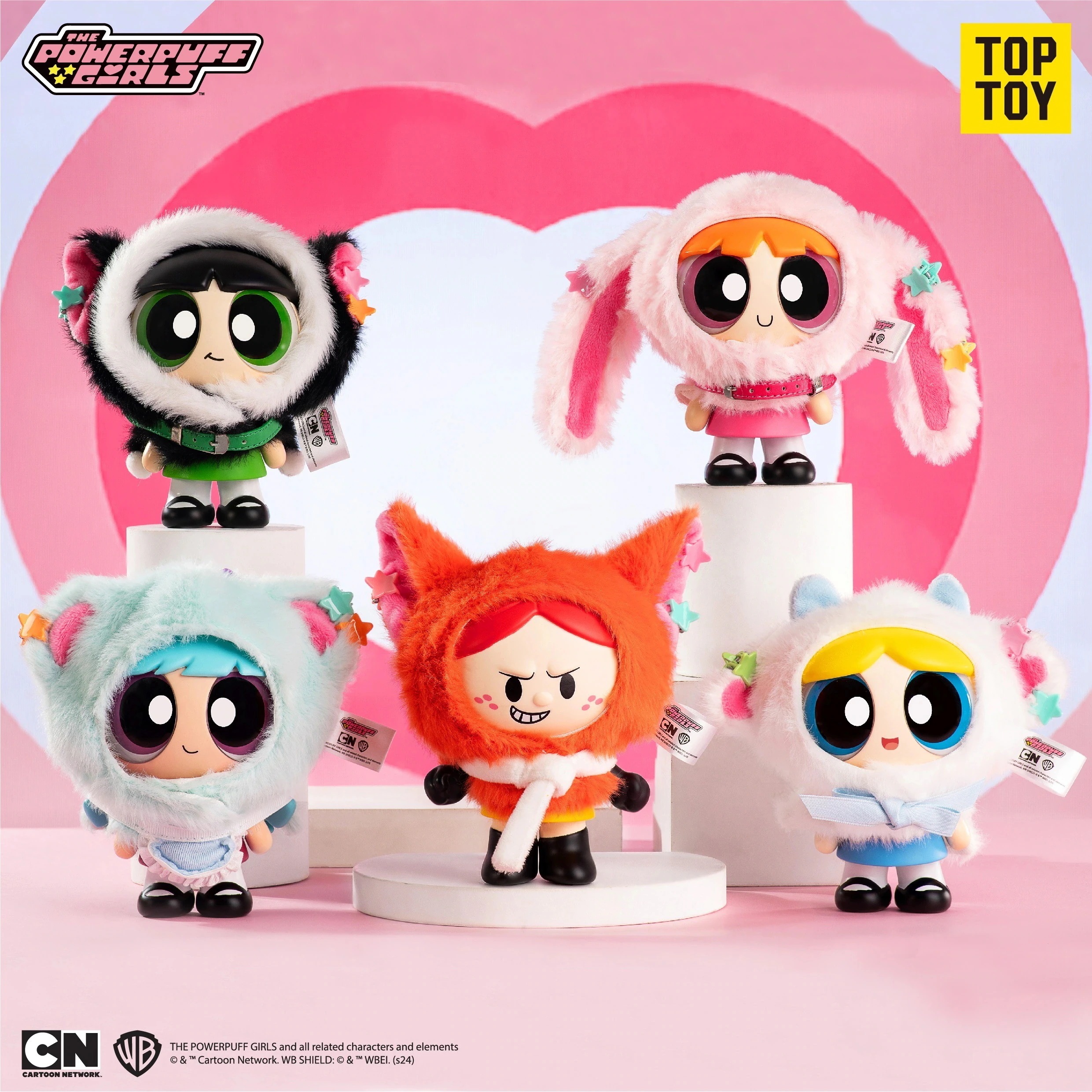 【公式正規品！3日出荷】T O P T O Y パワーパフガールス マントぬいぐるみシリース もこもこマスコットぬいぐるみ アニメマスコット プレゼント