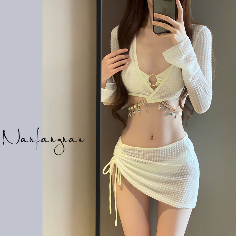 水着 レディース ビキニ レディース 4点セット スプリット 2023 新作 ファッション スカート スタイル 中空 コンサバ ビーチ 温泉