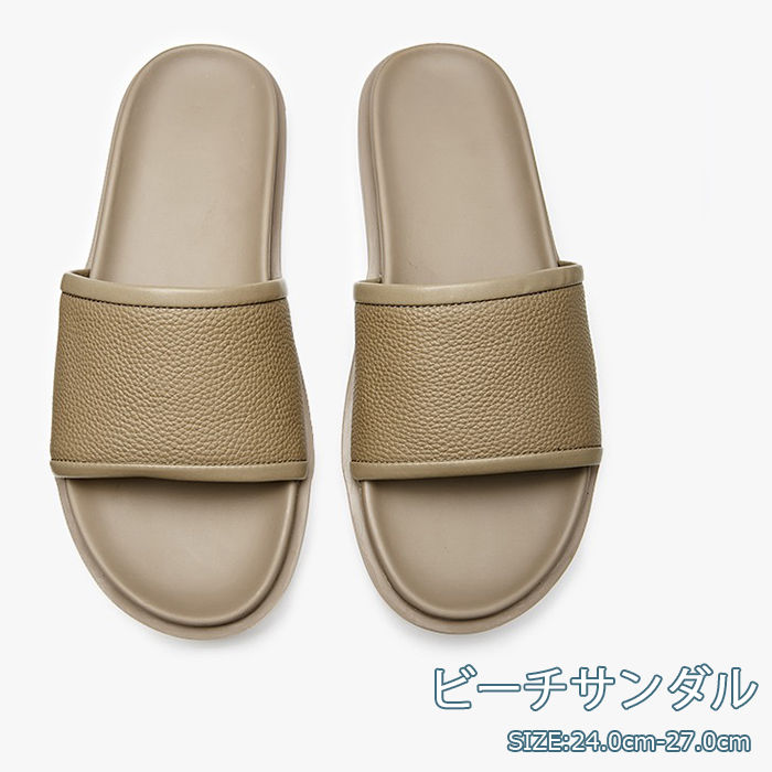 【人気商品超目玉】牛革 スリッパ メンズ サンダル ビーチサンダル 普段履き 防滑 本革 スリッパ 柔軟 軽量 レザーサンダル カジュアルサンダル 夏 ビーチ 海 プール 男性 スリッパ