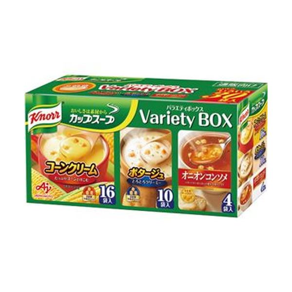 （まとめ）味の素 クノール カップ スープバラエティボックス 1箱（30食）[x10セット]