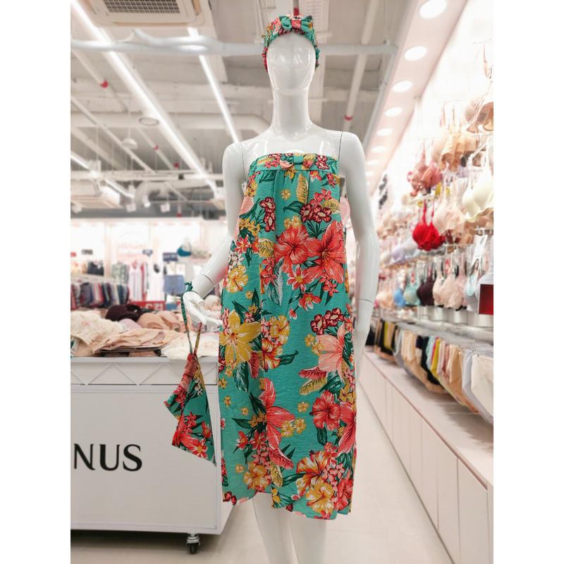 [釜山店] []パステル花柄ゴルフガウン(VGN7123L GR)