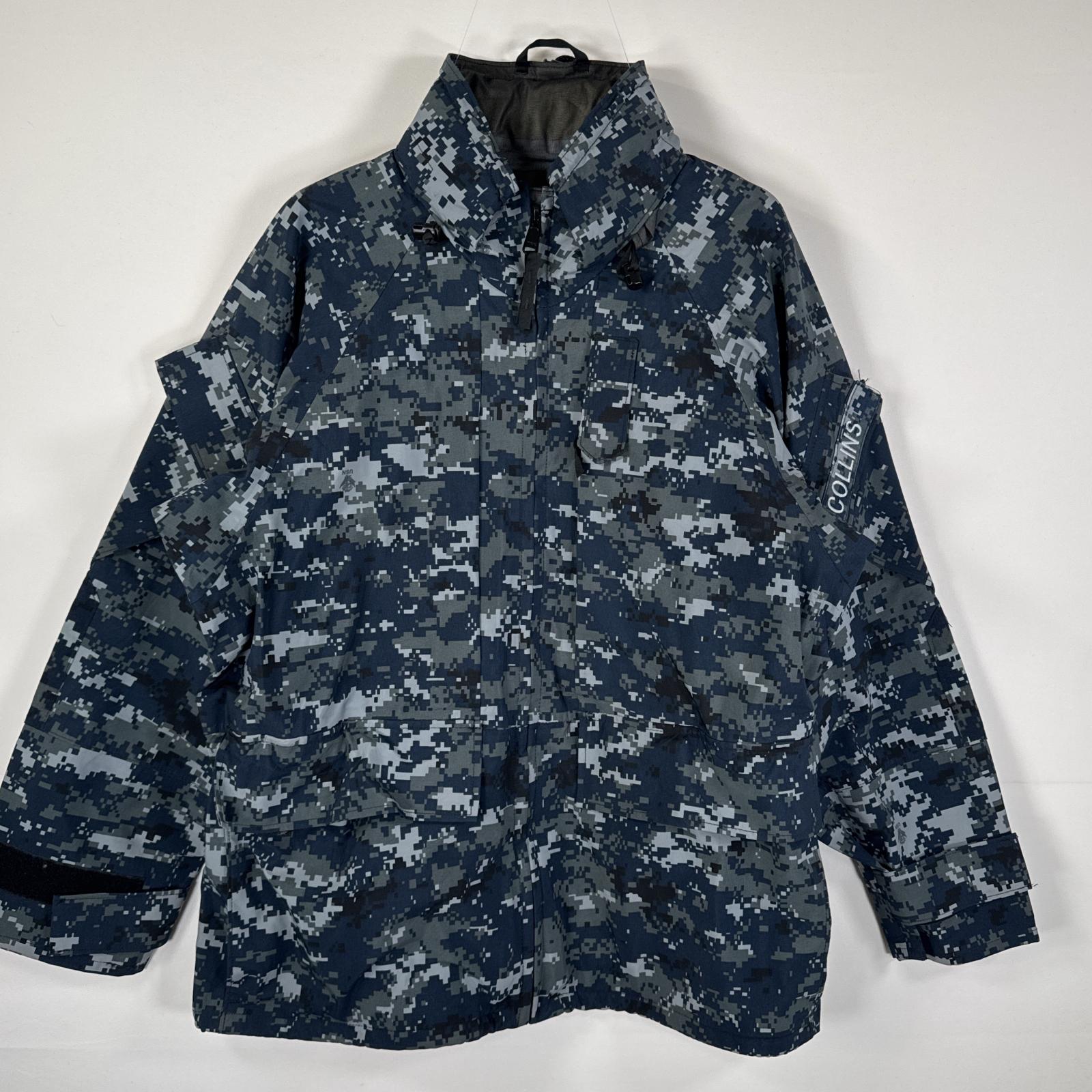 古着 ミリタリージャケット ECWCS GORE-TEX ブルーデジタル ゴアテックスパーカー デジカモ 米軍 実物 medium short ネイビー メンズ