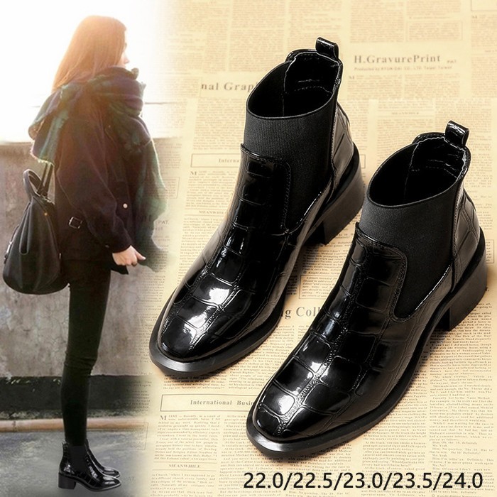 ショートブーツ PU レディース 歩きやすい 美脚 ローヒール きれいめ 大きいサイズ ボア付き サイドジップ 痛くない 履きやすい 柔らかい 防寒 秋冬 黒 通勤 22.0/22.5/23.0/23 5,113円