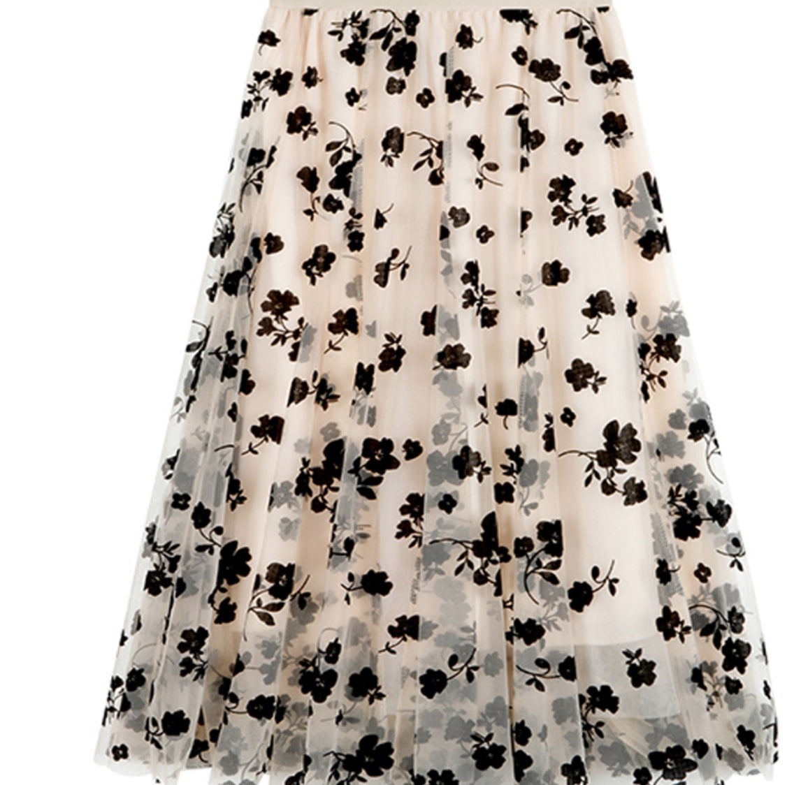 スカート デート かわいい 大人可愛い きれいめ シンプル カジュアル 大人 上品 おしゃれ お洒落シアー シフォン 透け感 ロング丈 フレア 花柄 エレガント 主役級 イベント 卒業式 ママ 韓国