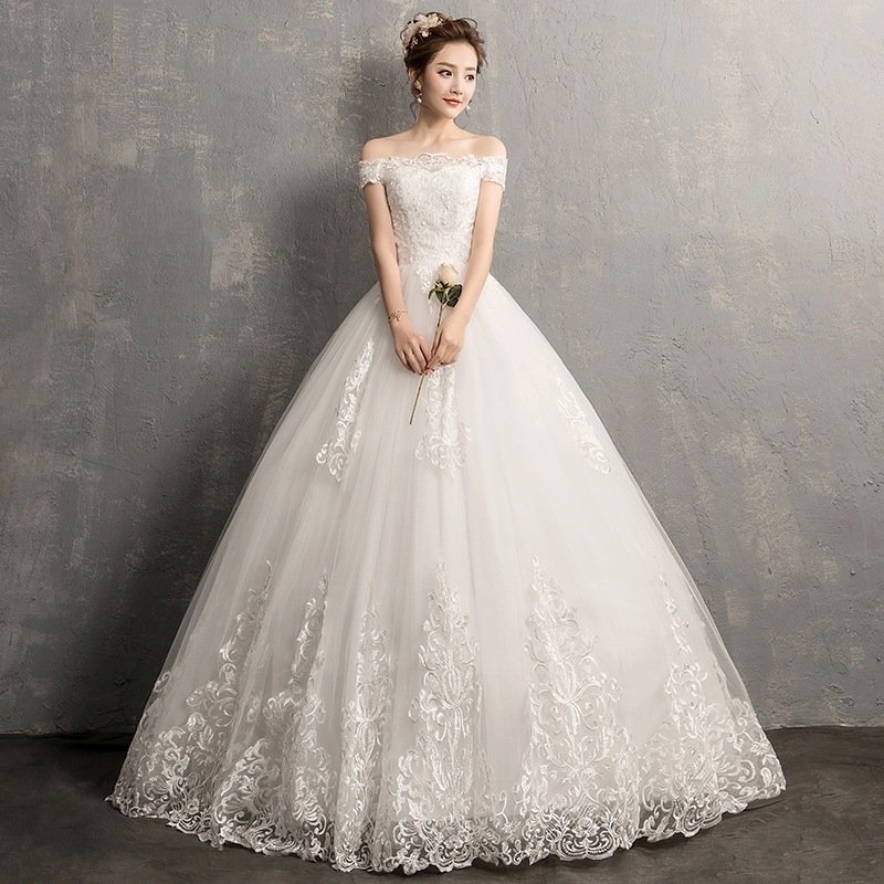 上品2024作高級感気質ワンピース結婚式ドレス花嫁ロングドレス結婚式ワンピース韓国ファッションパーティードレスウェディングドレス白 9,224円