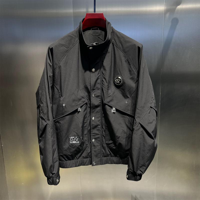 秋冬 コーデ メンズ 服 シンプル ファッション オシャレ 大人 かっこいい 大きいサイズ ストリート 紳士服 スタンドカラー トップス 長袖 ジャケット パッチ