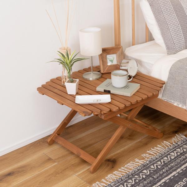 ガーデンテーブル サブテーブル 折りたたみ 折畳み アウトドア キャンプ 庭 テラス ベランダ 屋上 屋外 おしゃれ ナチュラル カントリー デザイン シンプル