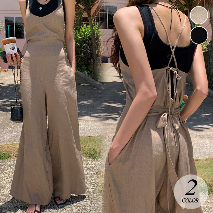 【 急速出荷】ジャンプスーツ ワイドレッグ レディース ワイドパンツ サロペット カジュアル 春 夏 サロペットパンツ ゆったり 韓国ファッション
