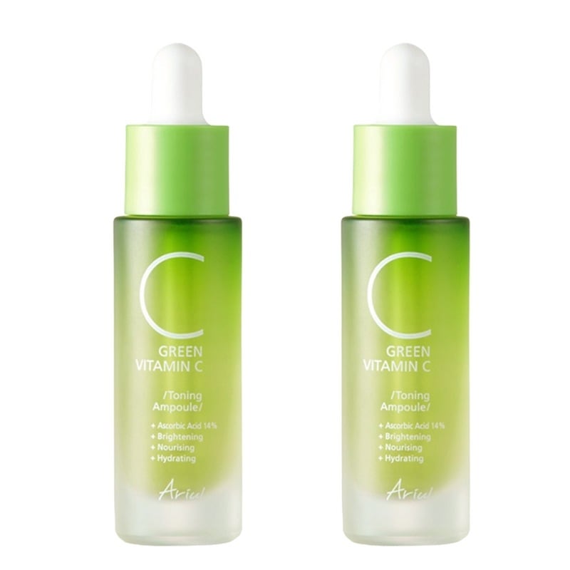 1+1 Green Vitamin C アンプル15ml 純粋ビタミン14％配合特許技術プレミアムビタミン美容液 シミ消し グリーン トーニング ブライトニング