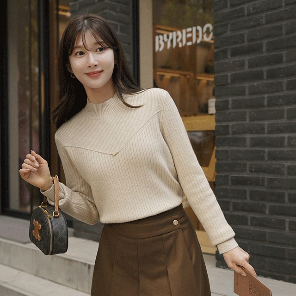 クリック＆ファニーラブペンダントミンクビスコースニット