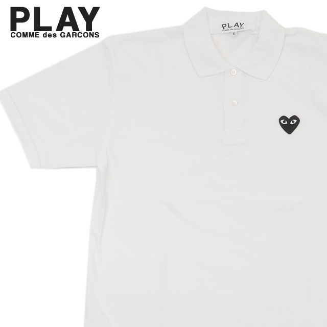 プレイ コムデギャルソン PLAY COMME des GARCONS BLACK HEART POLO SHIRT 鹿の子 ポロシャツ AX-T066-051 218-000433-169
