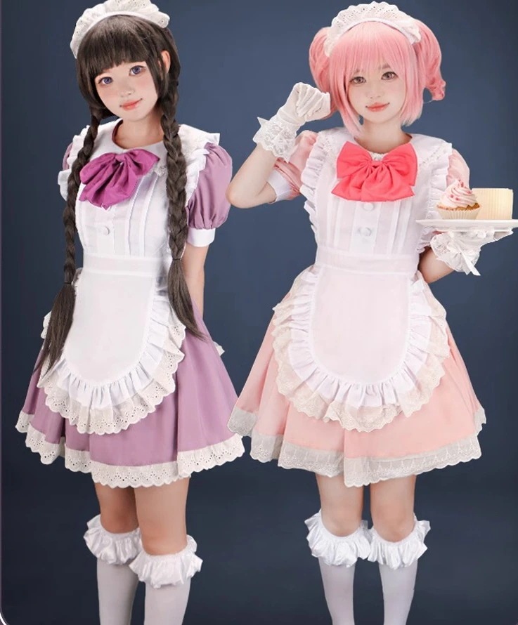 コスプレ衣装　 魔法少女まどかマギカ鹿目 まどか　暁美 ほむら　美樹 さやか　ともえ マミ　佐倉 杏子　 メイド服　メイドカフェ　洋服　コスプレ衣装イベント　　仮装　ハロウィン