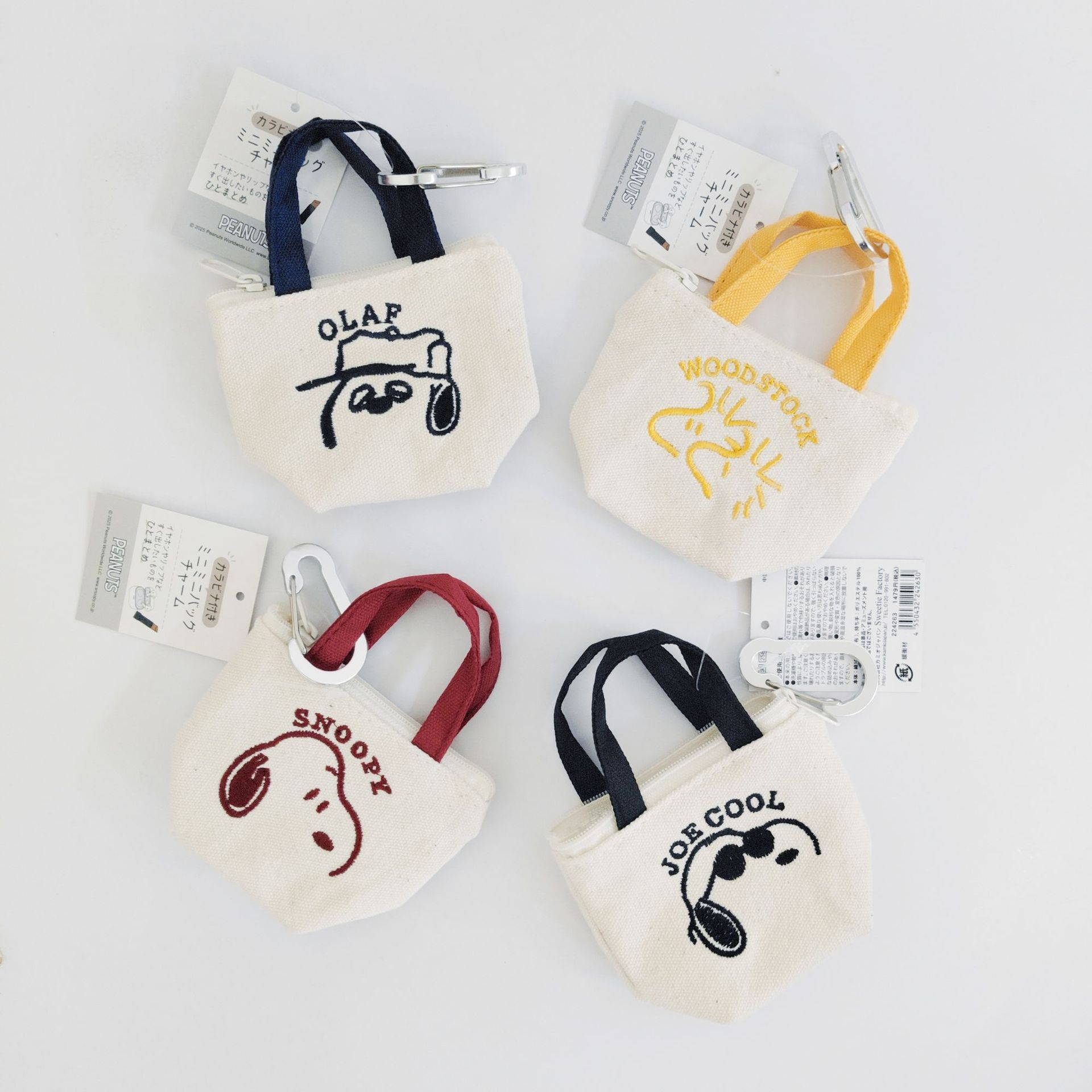 10個セット バッグ型イヤホンケース 可愛いミニコインケース キーホルダー付きチャーム