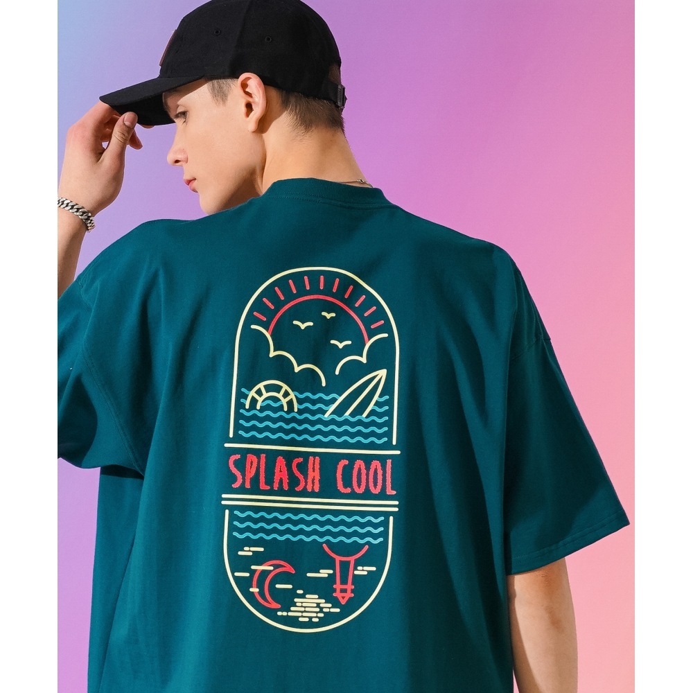 TWNスプラッシュ半袖ブルーグリーンSTST3278