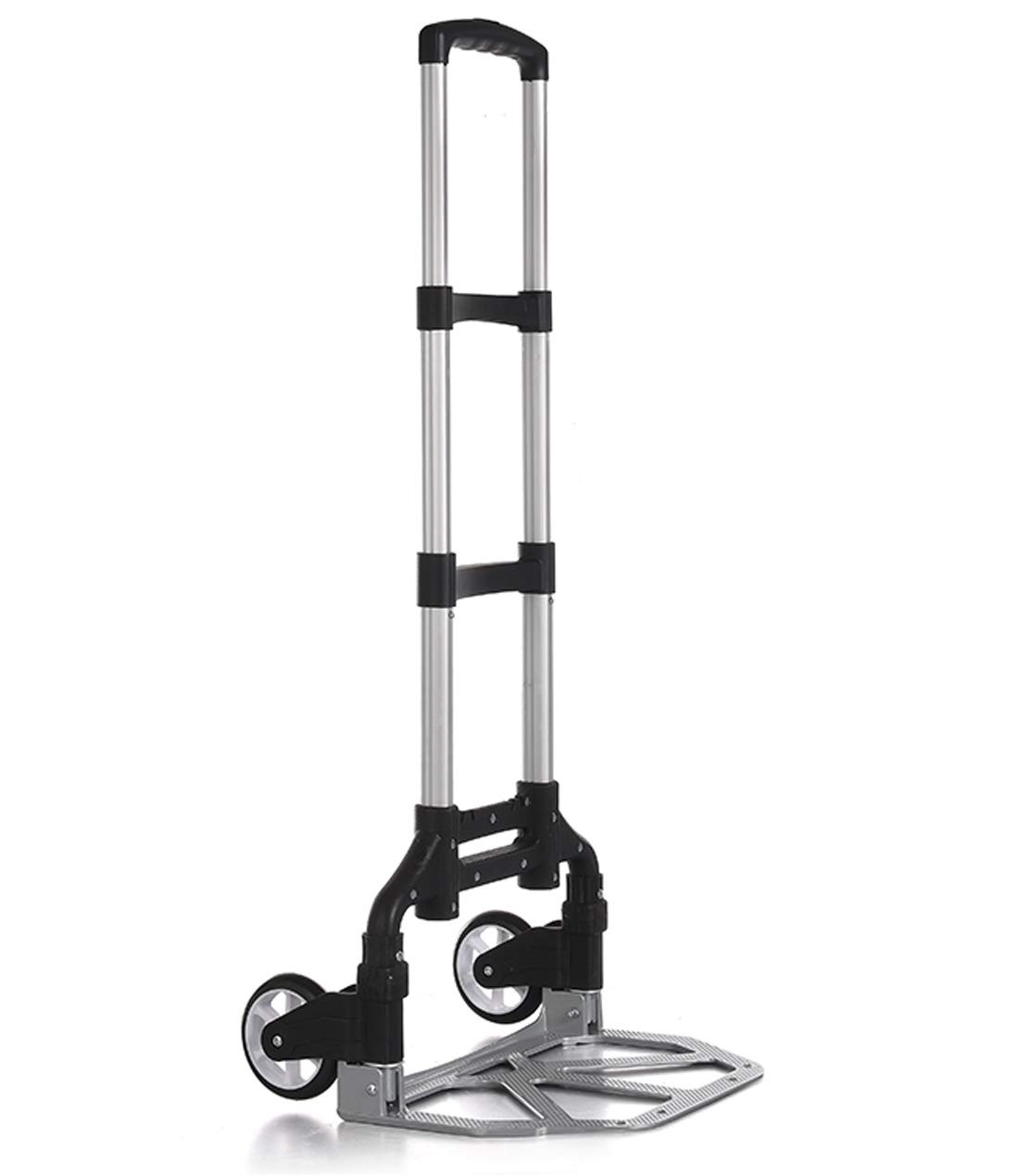 キャリーカート ハンドキャリー アルミ 台車 運搬キャリー 折りたたみ 2輪キャリーカート 高さ調節 軽量 静音 耐荷重70KG キャンプ アウトドア 引っ越し 災害時 買い物 旅行 固定ロープ2本付 5,817円