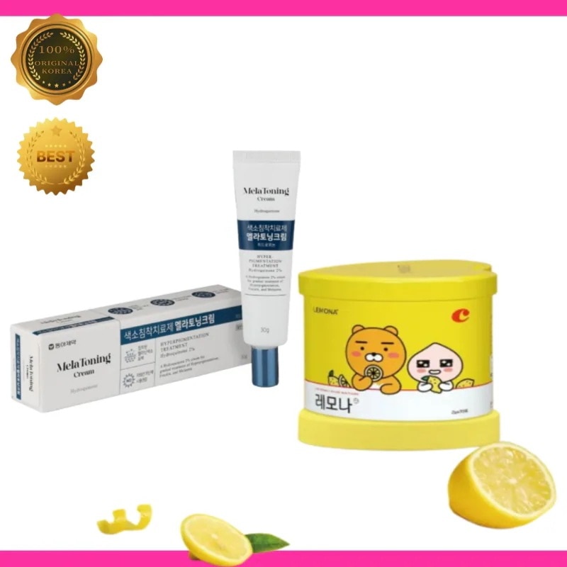 DONGKOO BIO WHITEING SET [Melatoning 30g + Lemona 70P] シミ ケア 美容 内面 外面 集中 サポート ホワイトニング セ*ット ハイドロキノン レ