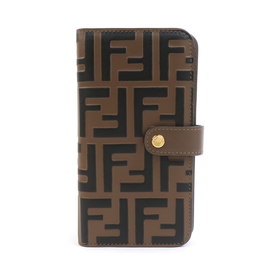 フェンディ FENDI スマートフォンケース iPhone11 Proケース ズッカ レザー ブラウン ユニセックス 7AR918-AAFM 56446k