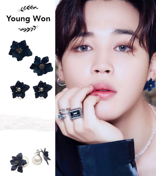 youngwon flower earrings