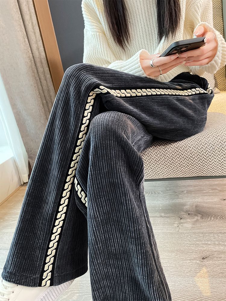 [本日限り激安SALE]ズボン 高級感 ワイドパンツ ワイドパンツ コーデュロイ 厚手 裏起毛 ハイウエスト レディース 秋冬新作 品質良い