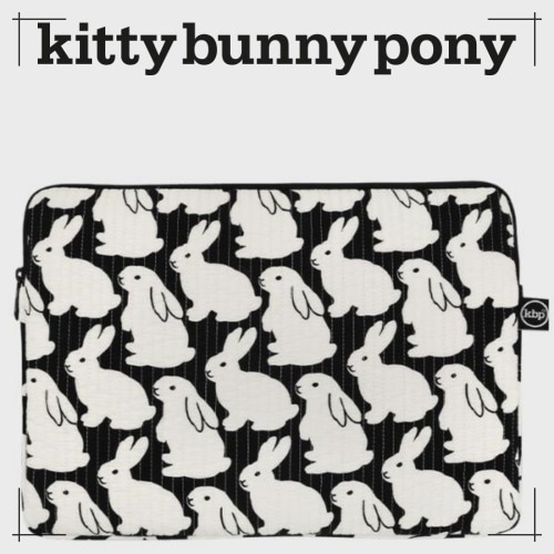 kittybunnypony キルティング リトルブラック バーニーズ PCポーチ