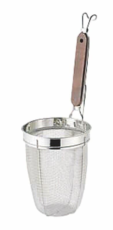 （まとめ買い）タケコシ 孔雀 18-8木柄うどんてぼ 深型 [x3]