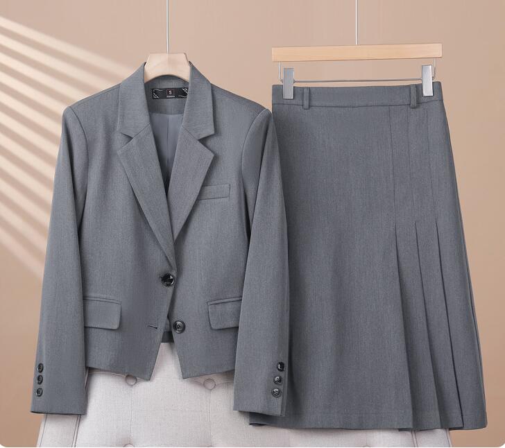 セットアップ レディース スーツ スカートスーツ フォーマル プリーツスカート&テーラードジャケット