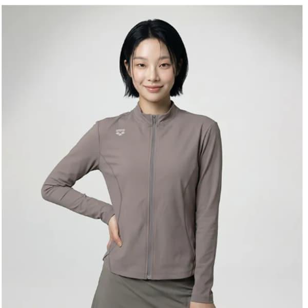 ソーラーラップ 女性 ジップアップ ラッシュガード A6BL1QR14 ( MCA,LPK,BLK,WHT )