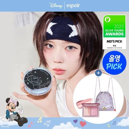 【ディズニーコラボ】ビベルベットカバークッションSPF42 PA++（本品+詰め替え+ パンパンパフ2枚 + ケース +ステッカー）