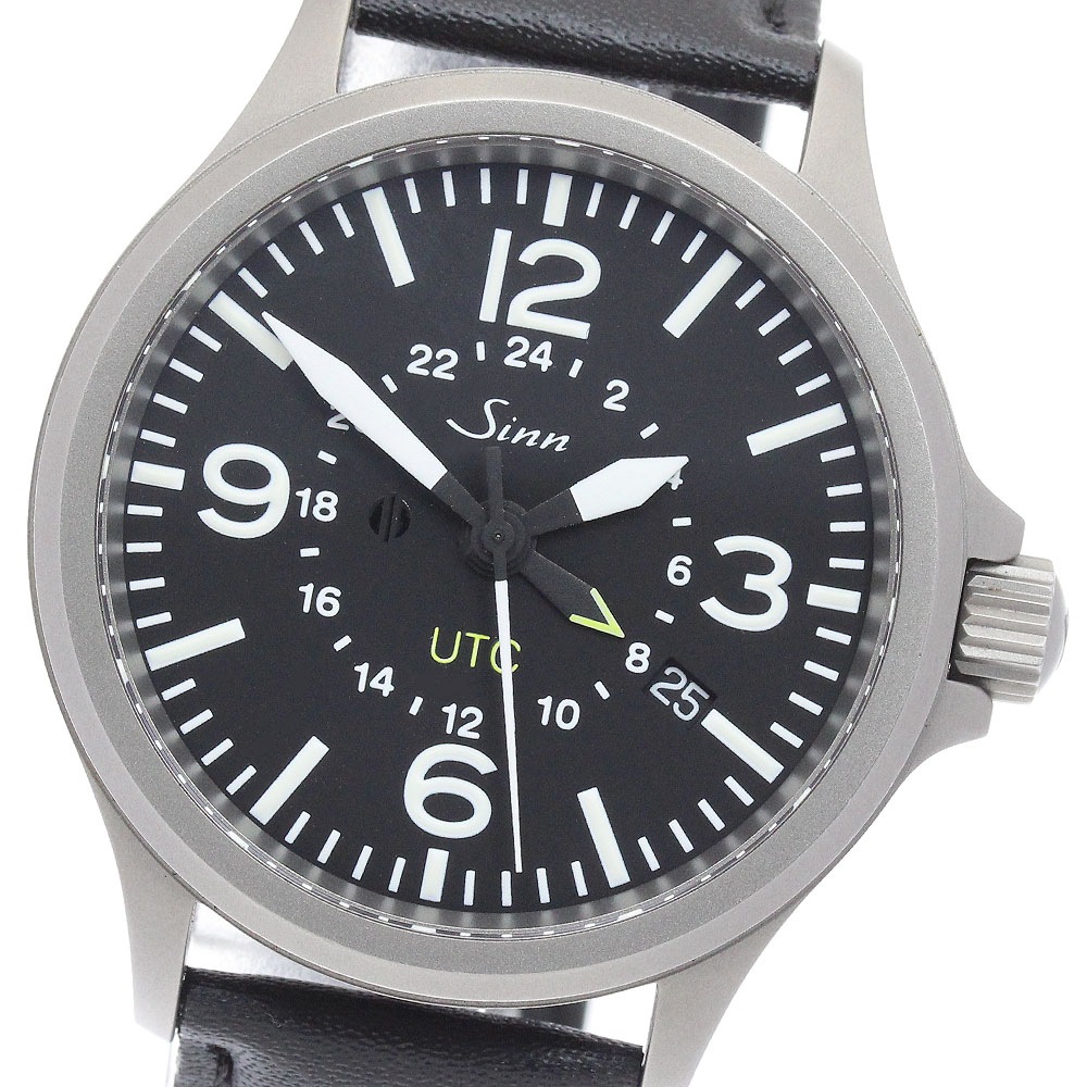 ジン Sinn 856 フリーガー UTC デイト 自動巻き メンズ 良品 _883098【中古】