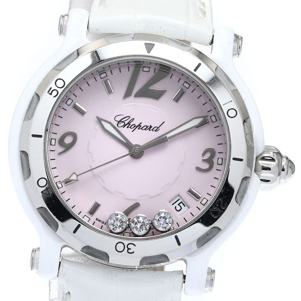 ショパール Chopard 8507 ハッピースポーツ 3Pダイアモンド クォーツ メンズ _880237【中古】