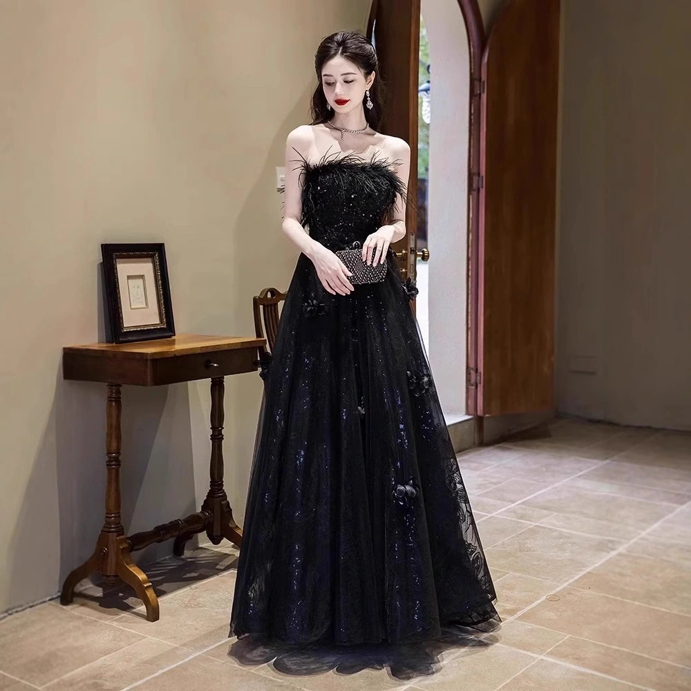 黒のプランジイブニングドレスンピース ロング 入学式 宴会 結婚式 ドレス パーティードレス お呼ばれ 披露宴