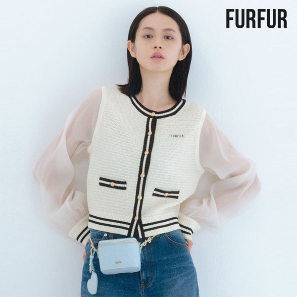 【SALE30%OFF】【即納】 ファーファー FURFUR トップス 袖シアードッキングカーディガン ミドル丈 長袖 rwnt252007
