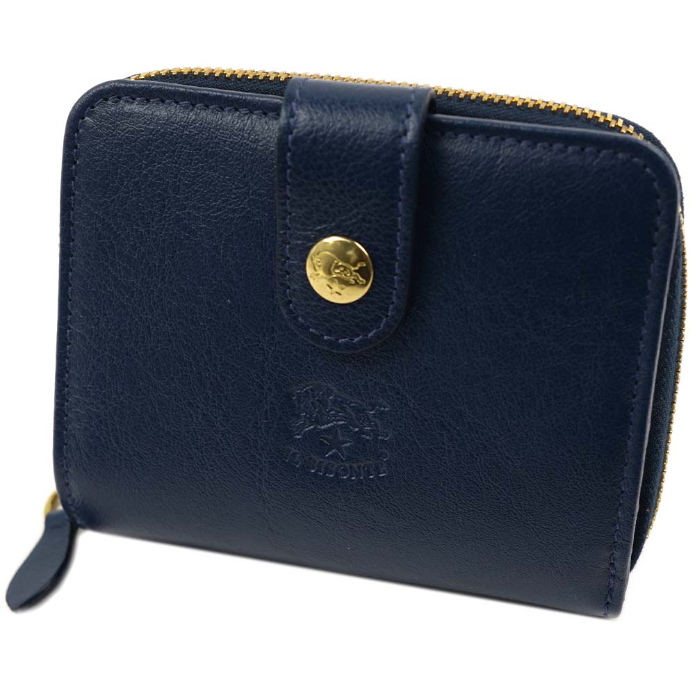 イルビゾンテ 二つ折り財布 IL BISONTE ネイビー SMW067-PV0005-BL138B SMW067 PV0005 BL138B