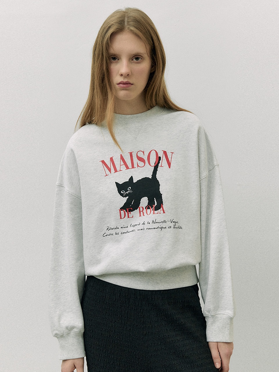 ROLA CAT SWEATSHIRT MELANGE GRAY