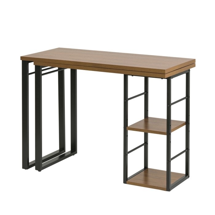 回転デスク l字型デスク コーナーデスク UNI-0010-BRBK ブラウンブラック